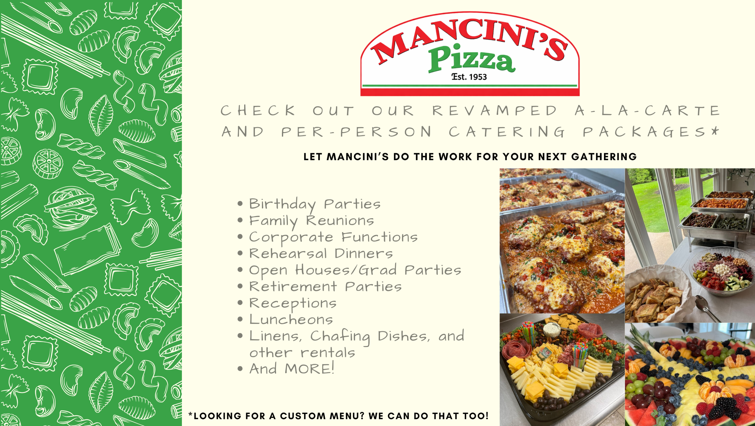 mancini's kitchen catering pop up